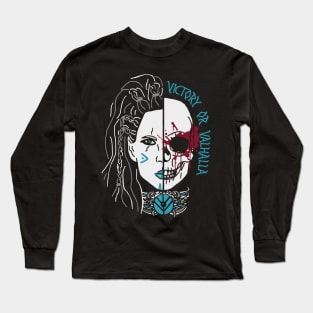 shieldmaiden skull Long Sleeve T-Shirt